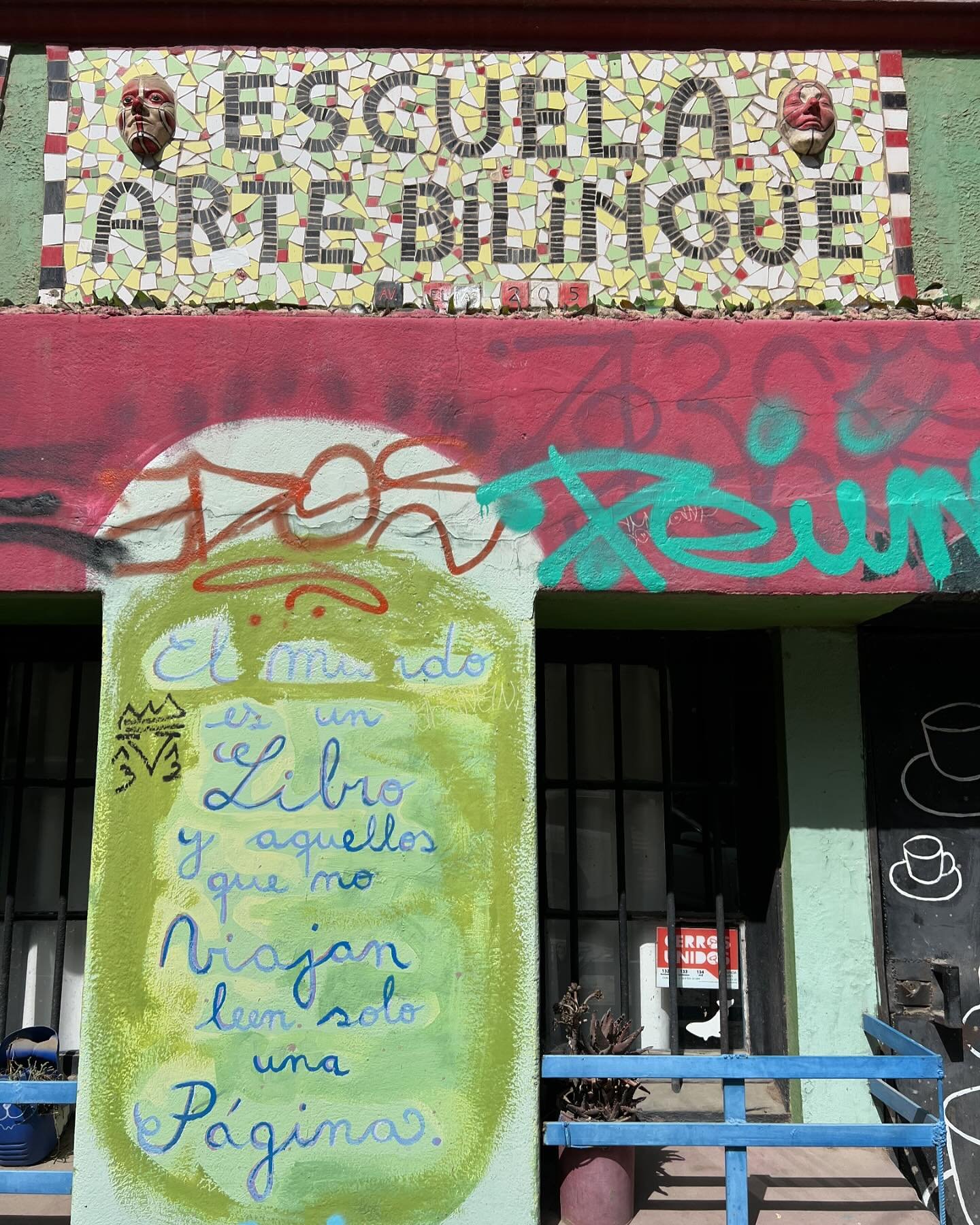 Valpara&iacute;so you&rsquo;ve won my heart on so many levels from your high talking walls down to your funky next-level kitty monotype recycled threads and the many colors of your port (unshown, I ran out of images)  #geopoetics of #streetart #talki