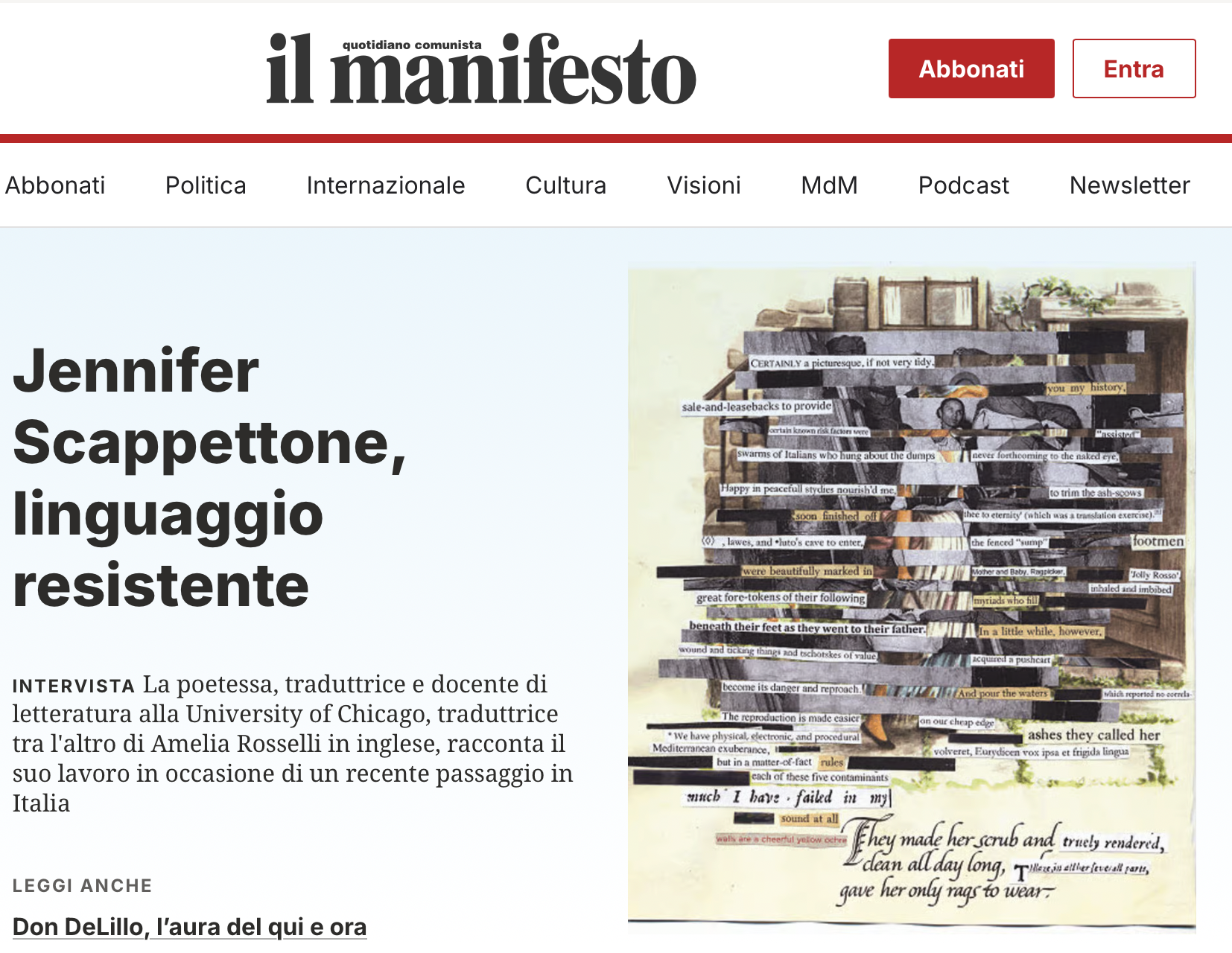 ALIAS: LINGUAGGIO RESISTENTE