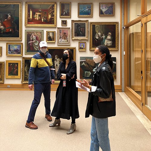 Exploring the Long Gallery at The Yale center for British Art