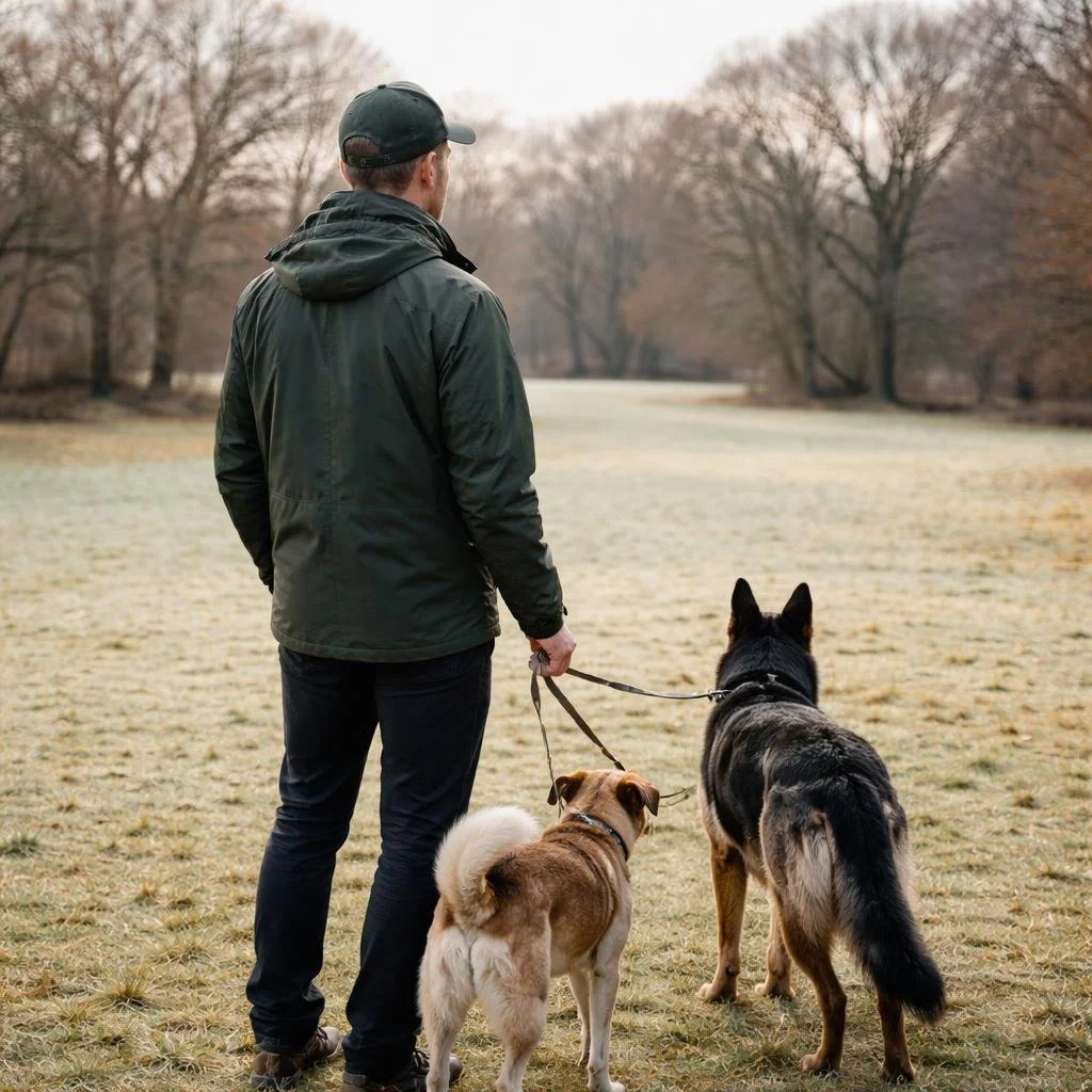 Dancescourt dogwalker in winter