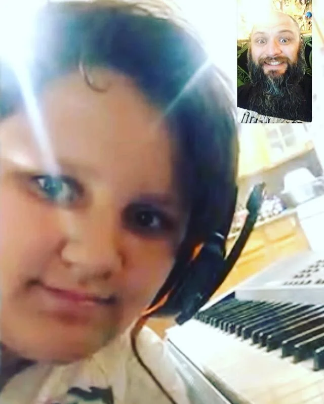 Student Updates : Aleks back in action after a brief vacation hiatus 🎸🎹 today is the first day we played #guitar since he broke his finger a month or 2 ago - so we spent the day doing some finger therapy to make sure it&rsquo;s healing ok, which it