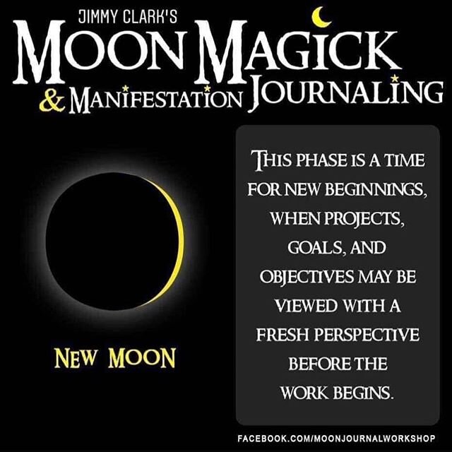 Happy New Moon!
🌙
This phase is a time for new beginnings, when projects, goals, and objectives may be viewed with a fresh perspective before the work begins.
. .
.
.
#jcmusicandwellness #moonmagickandmanifestationjournaling #moonmagick #workshops #