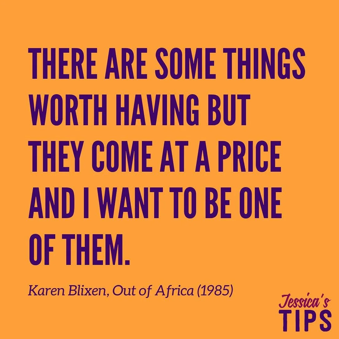 True feminism can&rsquo;t be cheap!

ERRATUM: Citation du film Out of Africa. Elle devrait &ecirc;tre attribu&eacute;e &agrave; son sc&eacute;nariste Kurt Luedtke et non &agrave; Karen Blixen. 🤭