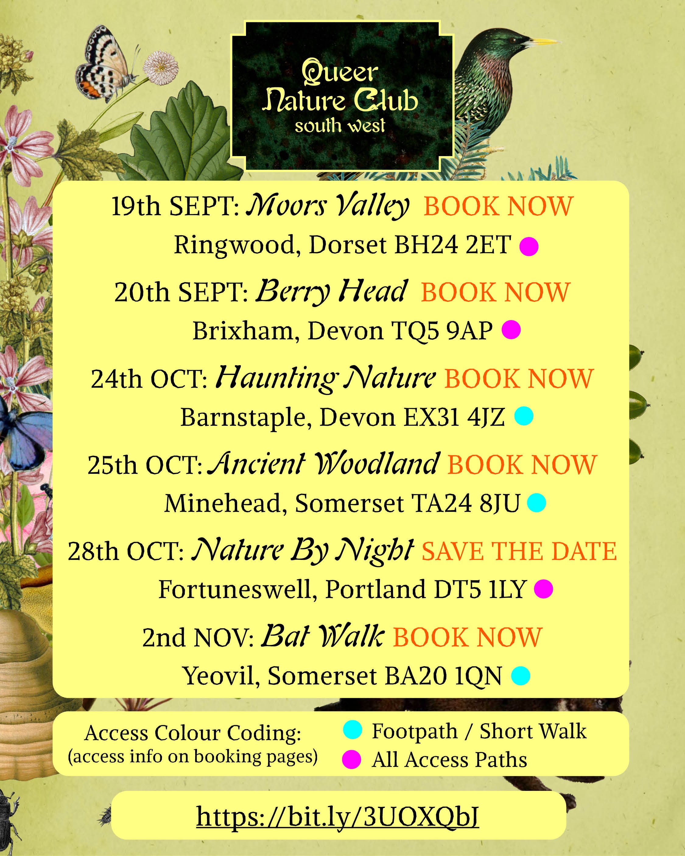 Queer Nature Club Autumn Programme 2026