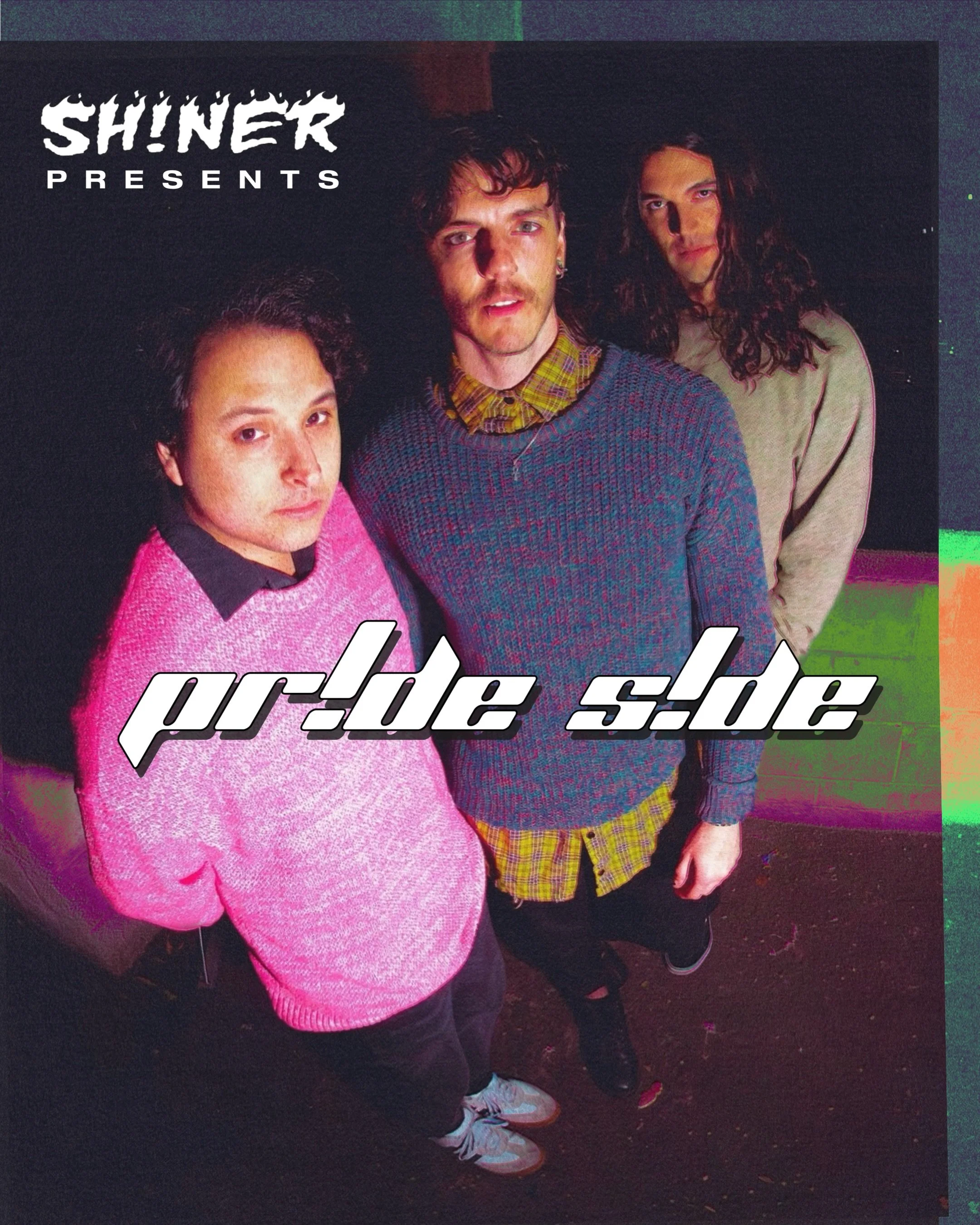 SH!NER PRESENTS &lsquo;PR!DE S!DE&rsquo; ❤️&zwj;🔥🏳️&zwj;🌈 Every day of pride month we&lsquo;re sharing some of our favorite LGBTQ+ artists + bands ‼️🏳️&zwj;⚧️ Check our stories for daily posts + the playlist! 🤠 Each of us are proudly queer + are