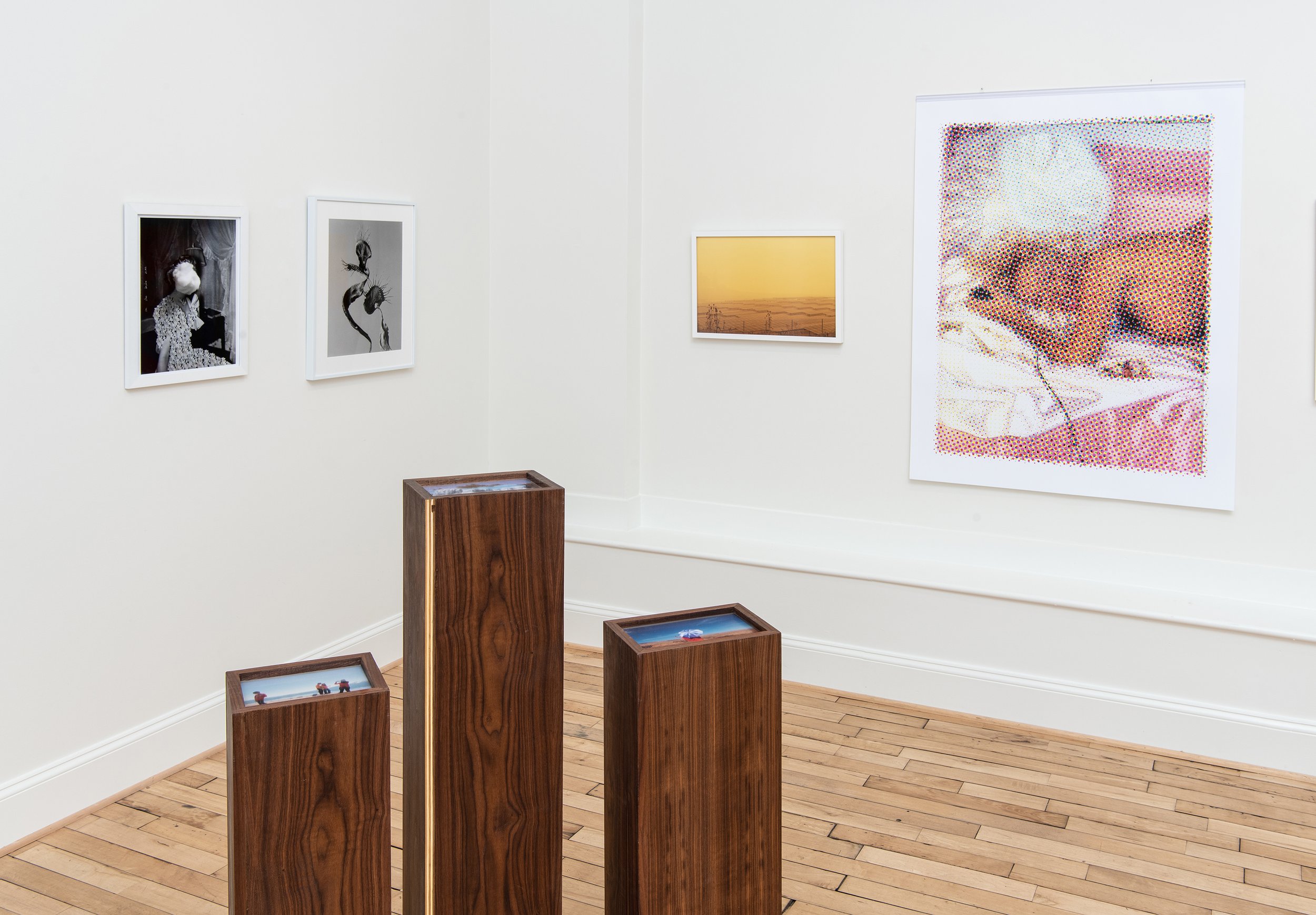    Unbound 10  , Candela Photographic Arts, Richmond, VA. July 2, 2021—August 7, 2021.  Starved , 2020 (second from left) from the series,  The Weight of Slumber  (2020–2021). 20 x 16 in. archival inkjet print in aluminum frame. Installation photo co