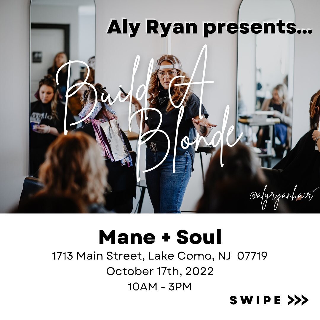 Here I Come New Jersey.  Build A Blonde!! I am bringing you the real deal in my  class &lsquo;Build A Blonde&rsquo;. My  mission is to share my  story of how I  went from a burnt out stylist resenting my career to reviving my passion for hair (as a n