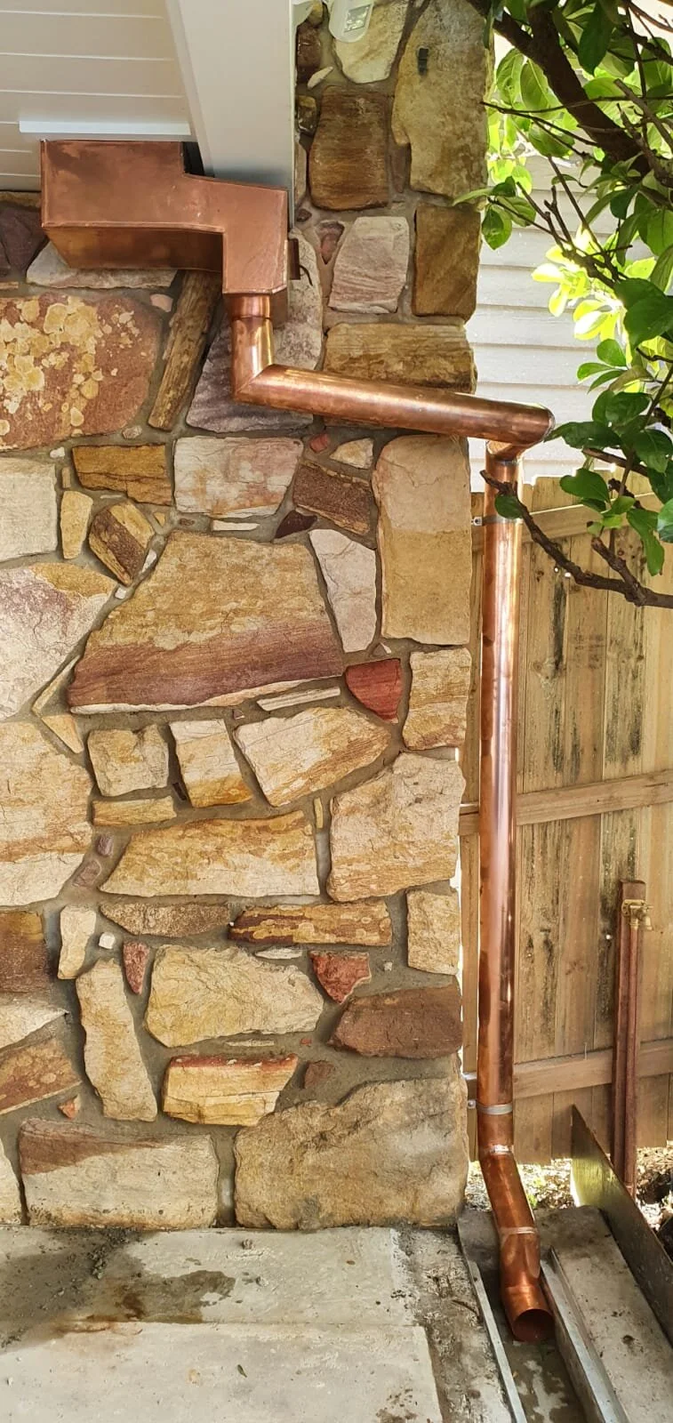 custom copper downpipes Palm Beach, Sydney