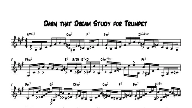 Darn that Dream Trumpet Study