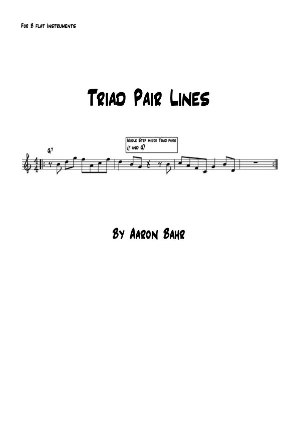 Triad Pair Lines for Bb Instruments