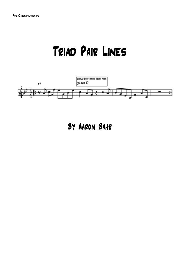 Triad Pair Lines for C instruments