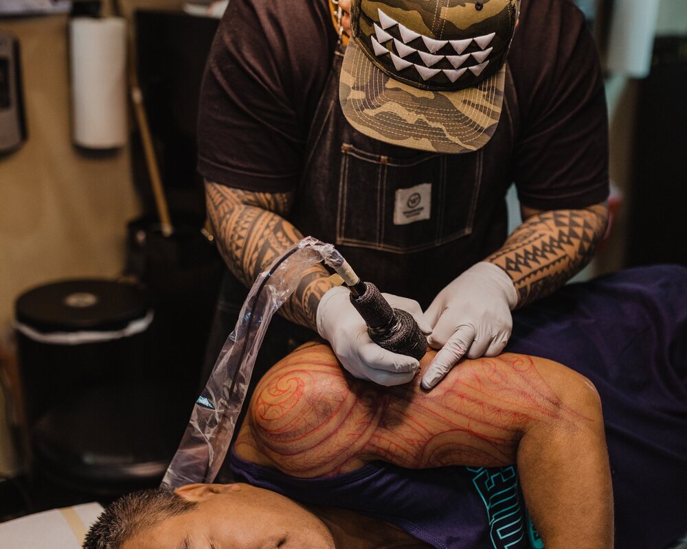 The Tattoo Studio  Classic Polynesian arm piece  armtattoo tattoosleeve  tattoostyle polynesian polynesiantattoo polynesiandesign  blackandgreytattoo sleeve sleevetattoosformen ink blackandgrey  tribaltattoo tattooink inkd tattoos 