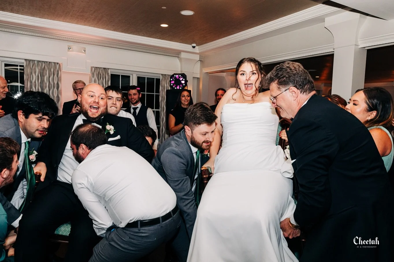 Loved capturing the Bride &amp; Grooms expressions during the Hora🖤
#cheetahdjphotography
#salemmaweddingphotographer 
#salemmaweddingdj
#massachusettsweddingphotographer 
#massachusettsweddingdj 
#salemma
#salemmassachusetts 
#weloveweddings