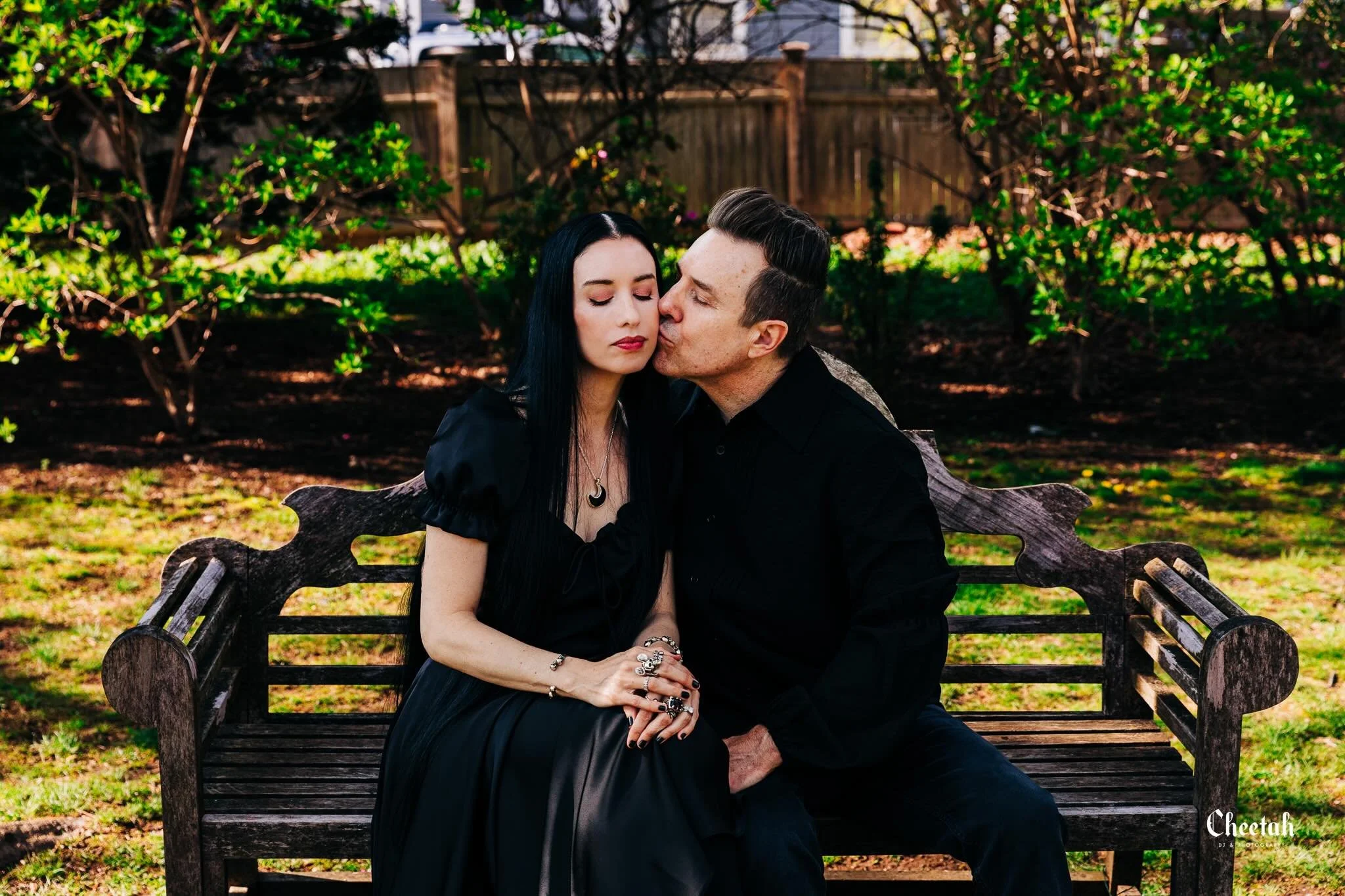 He sets the mood. I capture the moment. Together, we celebrate love 🖤

#CheetahDJPhotography
#DarkRomance
#WeddingPhotographer
#WeddingDJ
#BehindTheScenes