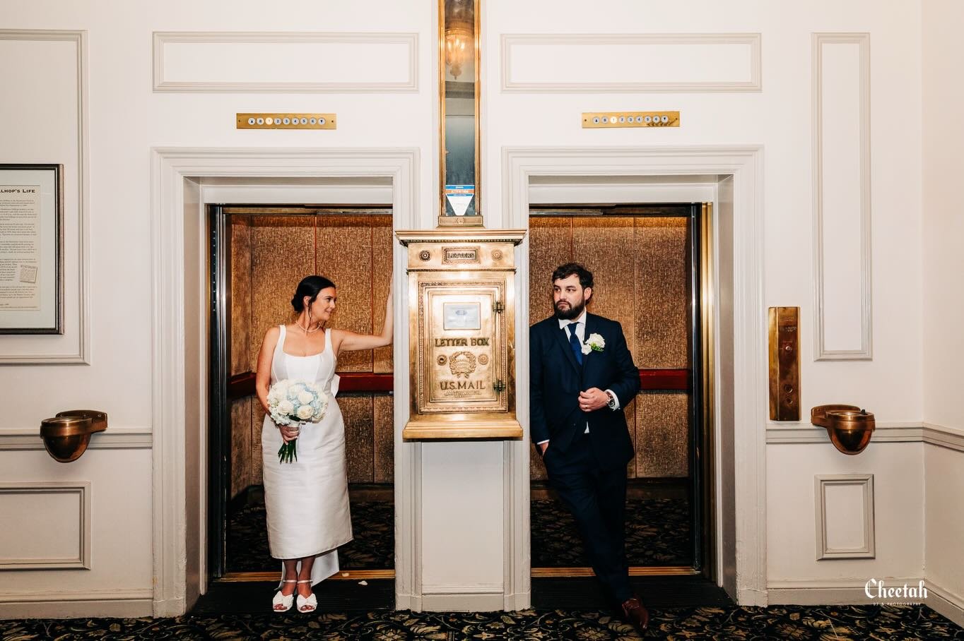 Just the two of them&hellip; and one very iconic elevator🖤

#CheetahDJPhotography
#BostonWeddingPhotographer
#MassachusettsWedding
#LuxuryWeddingPhotography
#HawthorneHotelWedding