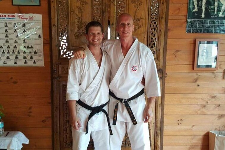 Peter Zarb with mentor and friend, sensei Rich Kay