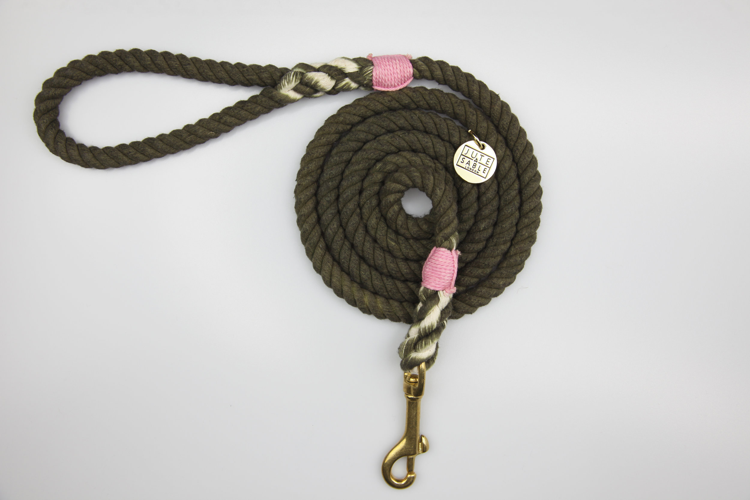 Italian Greyhound Rope Lead Khaki by Jute and Sable