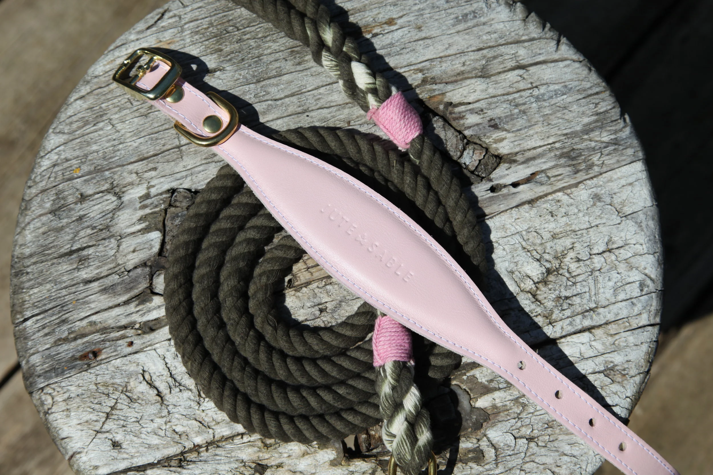 Italian Greyhound Rope Lead Khaki by Jute and Sable