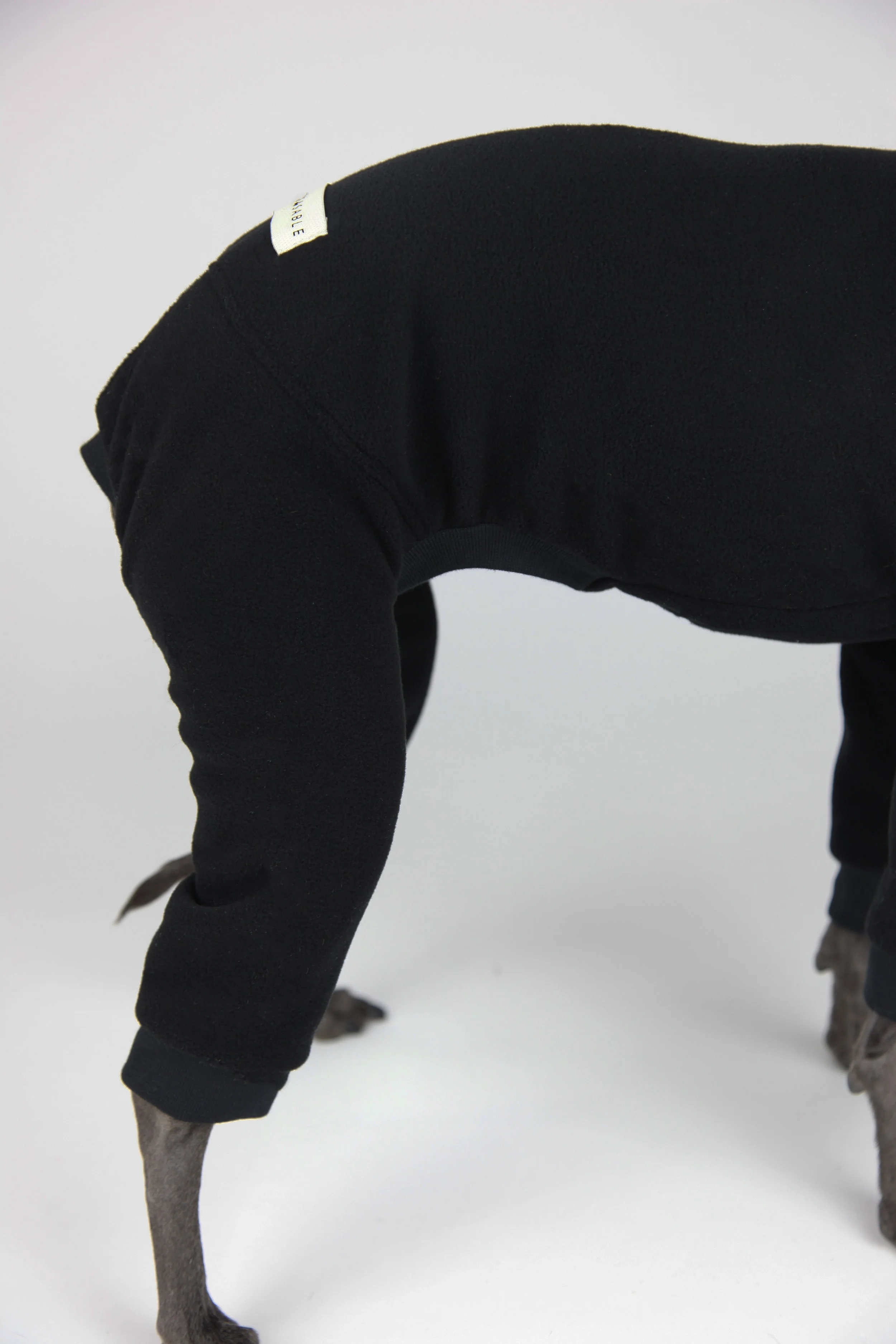 Italian Greyhound Clothes // Italian Greyhound Romper // Italian Greyhound Clothing // Fleece Onesie // Italian Greyhound Jumper // Black