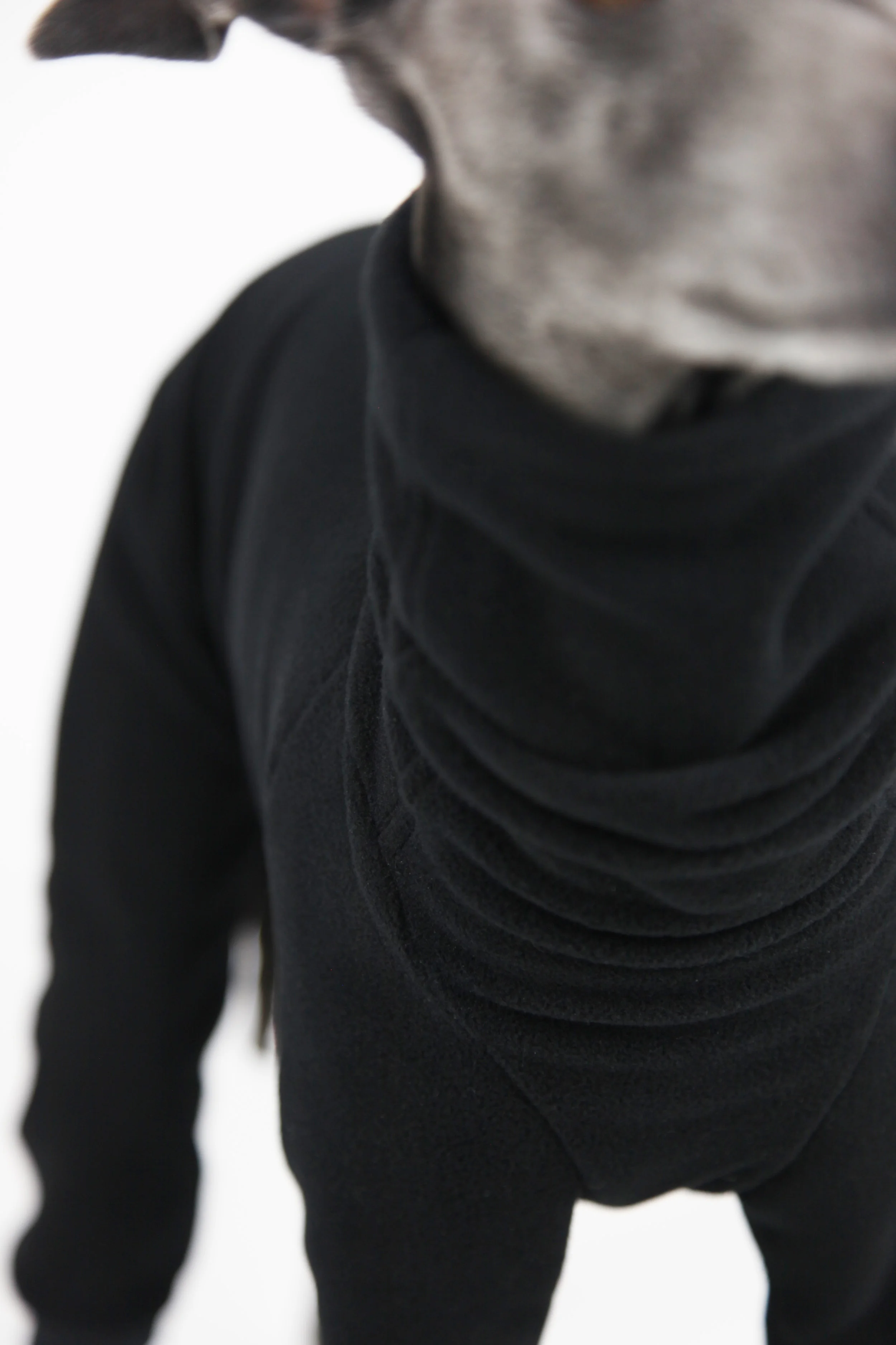 Italian Greyhound Clothes // Italian Greyhound Romper // Italian Greyhound Clothing // Fleece Onesie // Italian Greyhound Jumper // Black