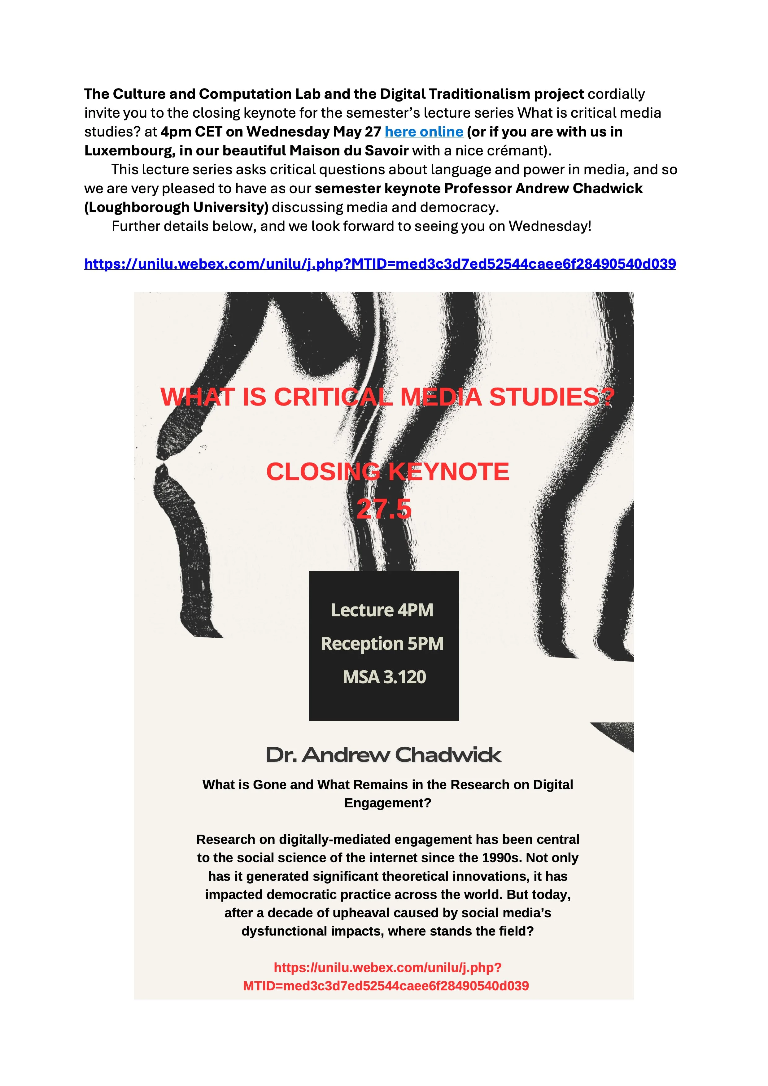 Speaking at the University of Luxembourg next week