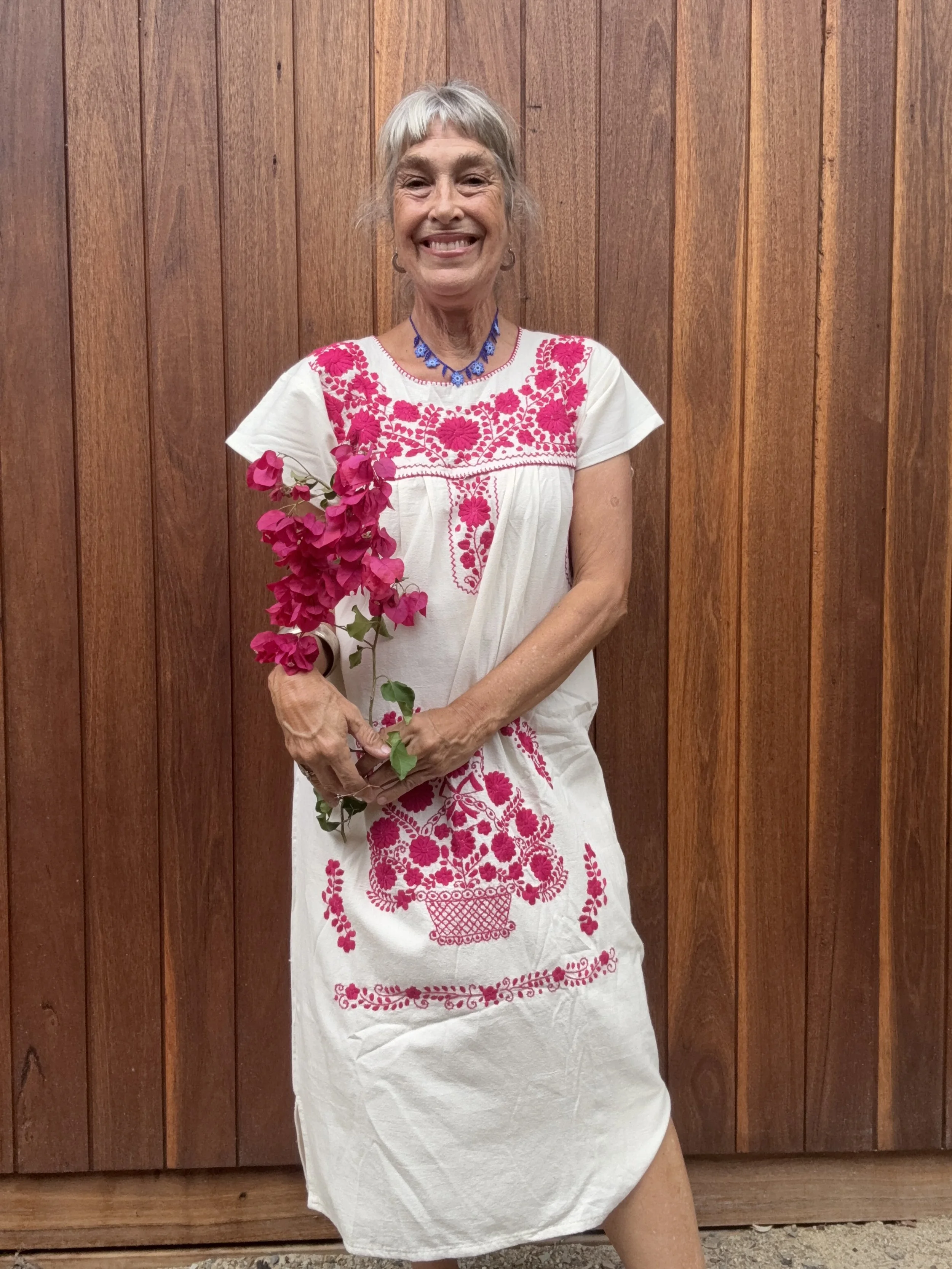 M Cream w:Pink Frida Dress.JPG