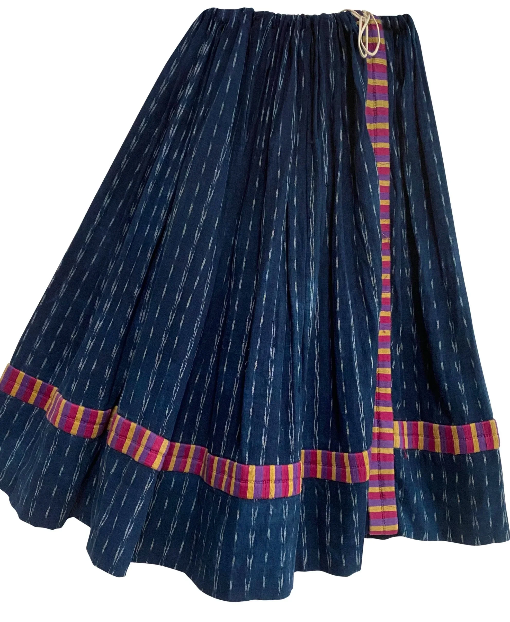 skirt indigo +5 meter vintage gathered long