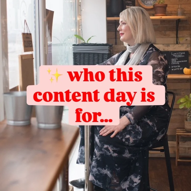 If showing up online feels awkward- you&rsquo;re probably doing it alone.

My next content day is for women who want content that feels fun, not forced. 

Come laugh, create and walk away with a camera roll full of you being your best self.