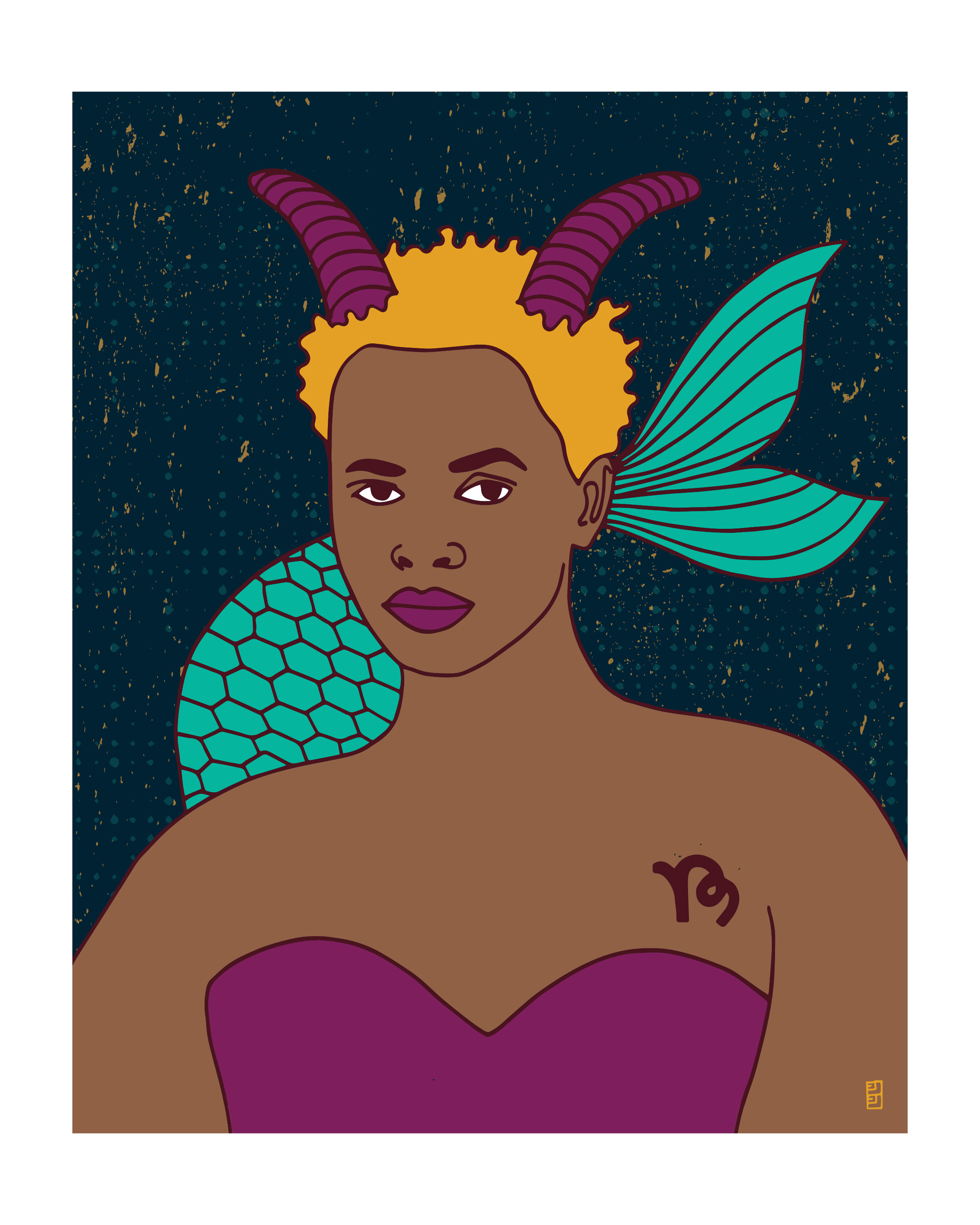 Lulu Kitololo Horoscope Prints 8x10 AW-5 Capricorn.jpg