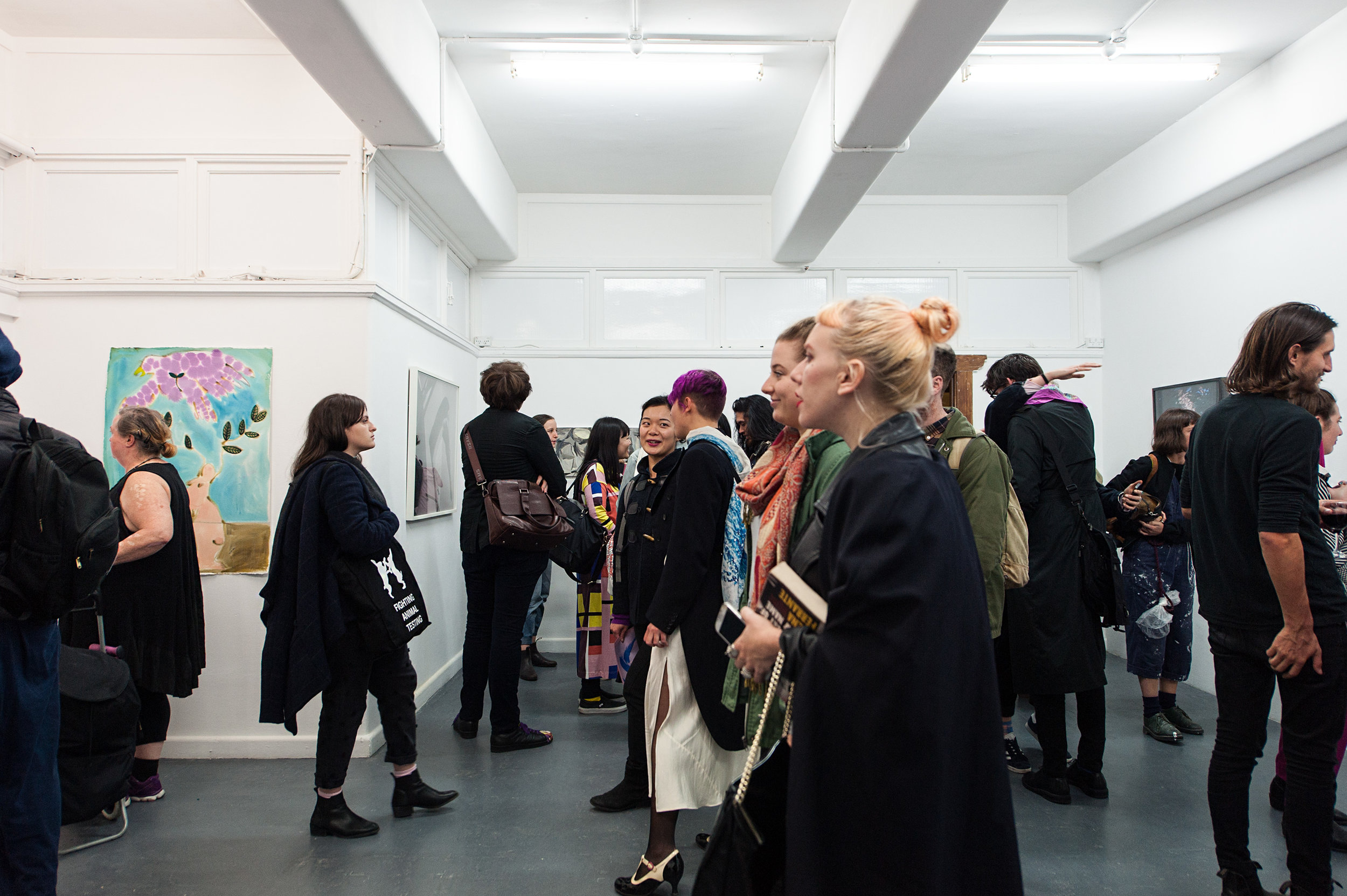 Visitors at No Woman is an Island, 2017, BLINDSIDE, Melbourne. Photo: Guy Grabowsky