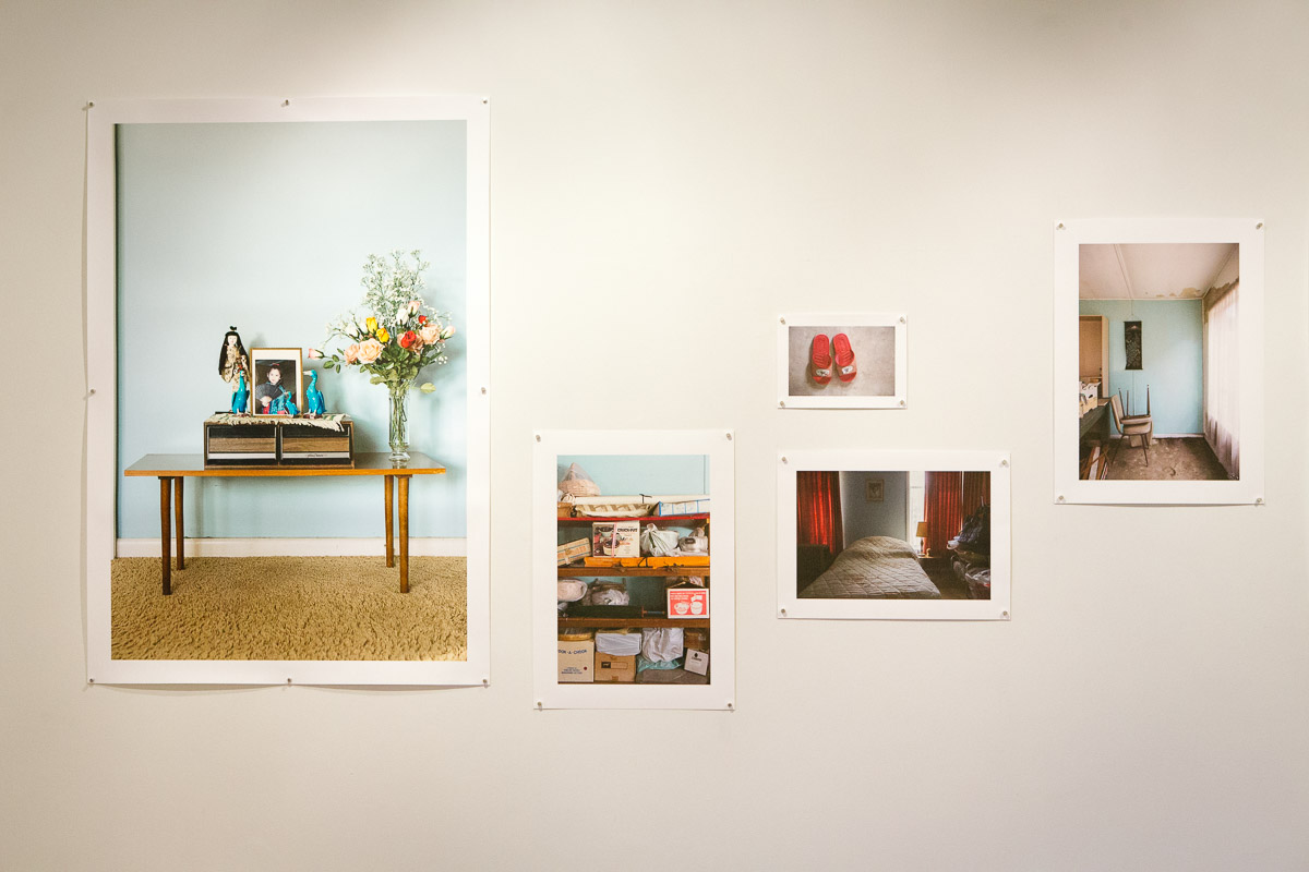 Pia Johnson, installation view, Closing the Distance, 2017, Bundoora Homestead Art Centre. Photo: Nicola Dracoulis.