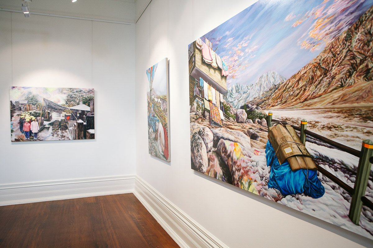  Kevin Chin, installation view,  Closing the Distance,  2017, Bundoora Homestead Art Centre. Photo: Nicola Dracoulis. 