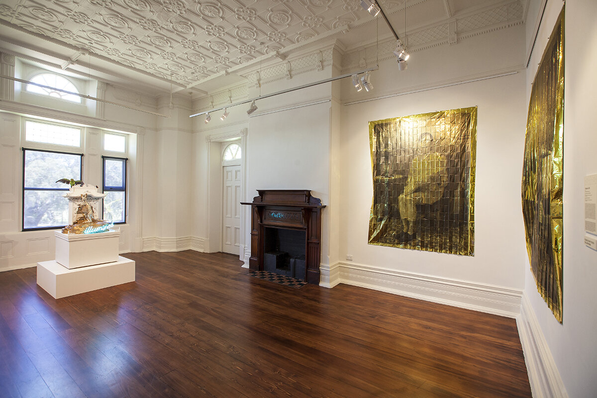 Installation view, Lucky?, 2018, Bundoora Homestead Art Centre, Melbourne. Photo: Jorge de Araujo