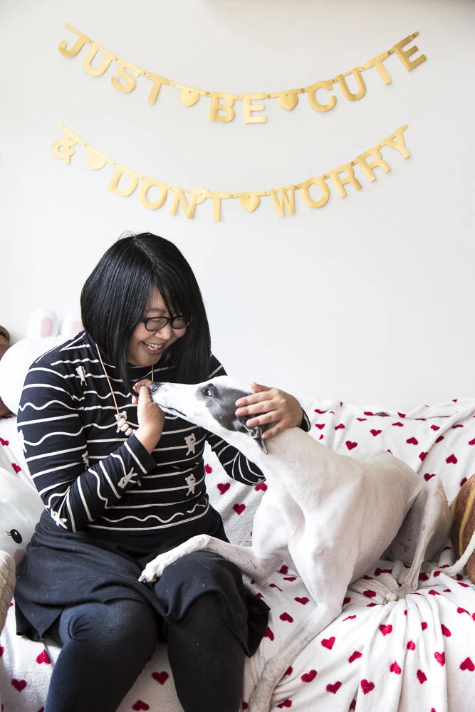 Portrait of Sophia Cai and Rosie by Pia Johnson, 2017.