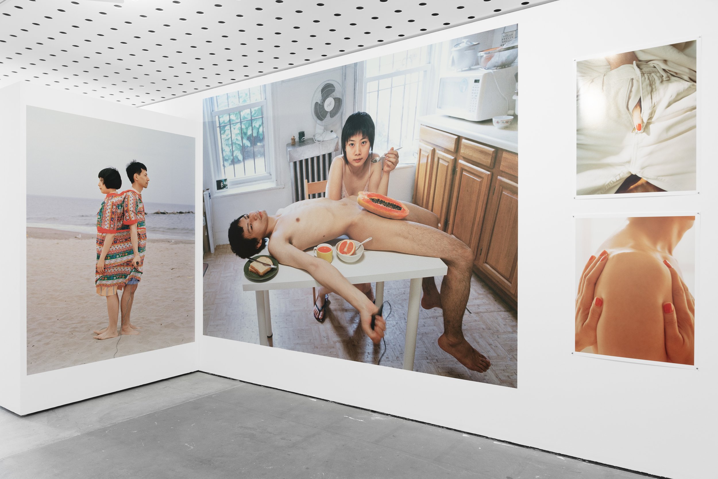  Install view,  Pixy Liao: Experimental Relationship,  2023, CCP. Photo credit: Hannah Nikkelson 