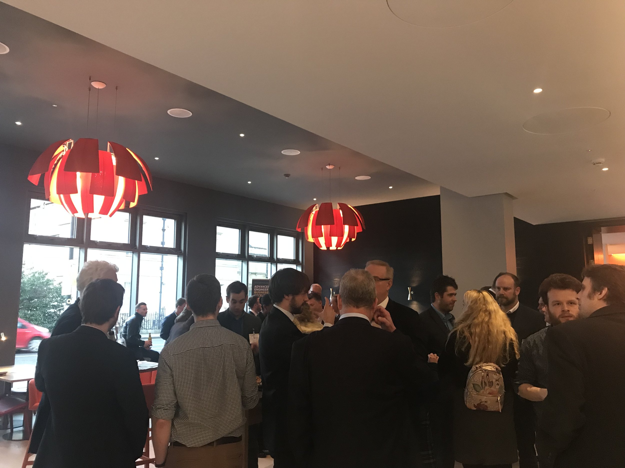 Delegates and stakeholders enjoy a drinks reception to officially launch the Advanced Engineering Business Acceleration Hub