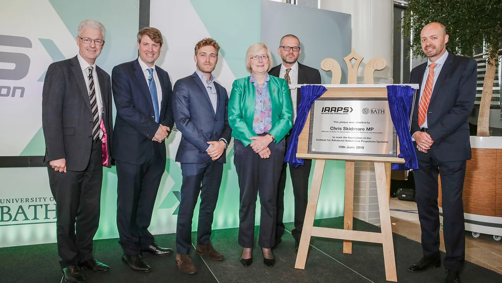 Unveiling the commemorative plaque at IAAPS with Science Minister, Chris Skidmore MP.