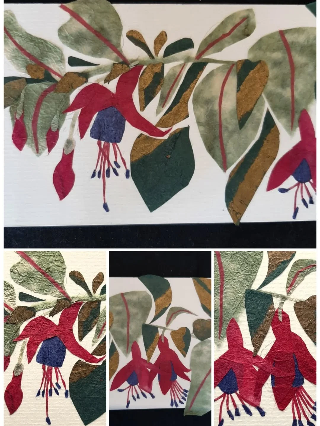 Sharing this gorgeous #Fuchsia #PaperCollage again as I've recently had it framed for the #ArtExhibition at @wetherbyframing (open till 27th September).

I created it at a previous @made_in_yorkshire #HalloweenFestival when I was demonstrating my wor