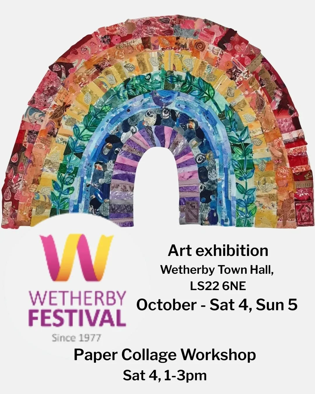 #October is going to be a busy month! 
🍁 Sat 4 &amp; Sun 5, Art Exhibition for @wetherbyartsfestival 
Places still available for my #PaperCollageWorkshop on Sat afternoon 
🍂 Sat 11 &amp; Sun 12, @bostonspaartscraftsfestival
🍁 Thu 23 - Sat 25, @mad