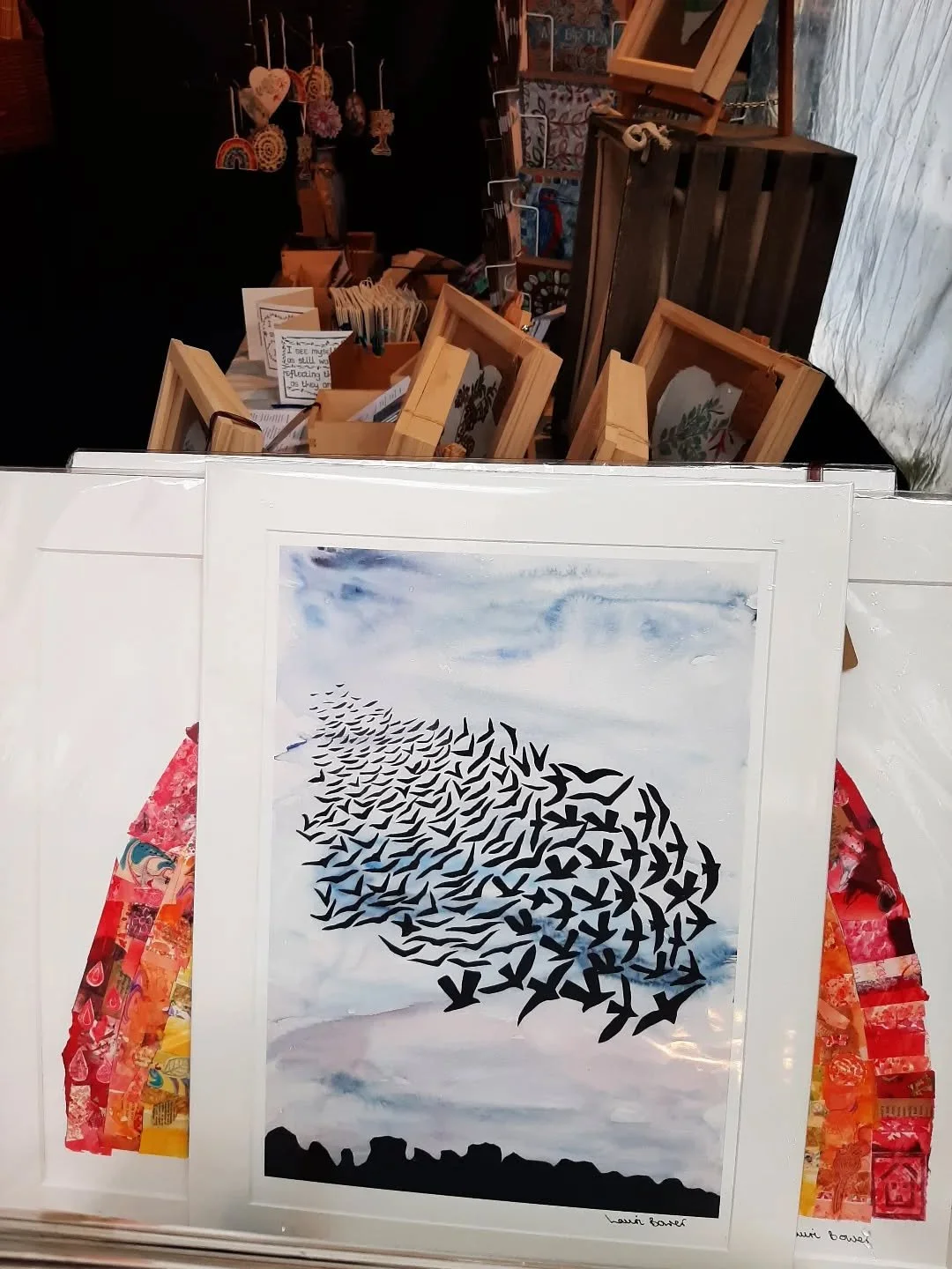 My lovely new HUGE #Murmuration print is making it's first outing for @made_in_yorkshire #HalloweenFestival 
Many thanks to @Toff for the beautiful prints. 
There's many more to see in-person on #ParliamentStreet #York today, tomorrow and Saturday. 
