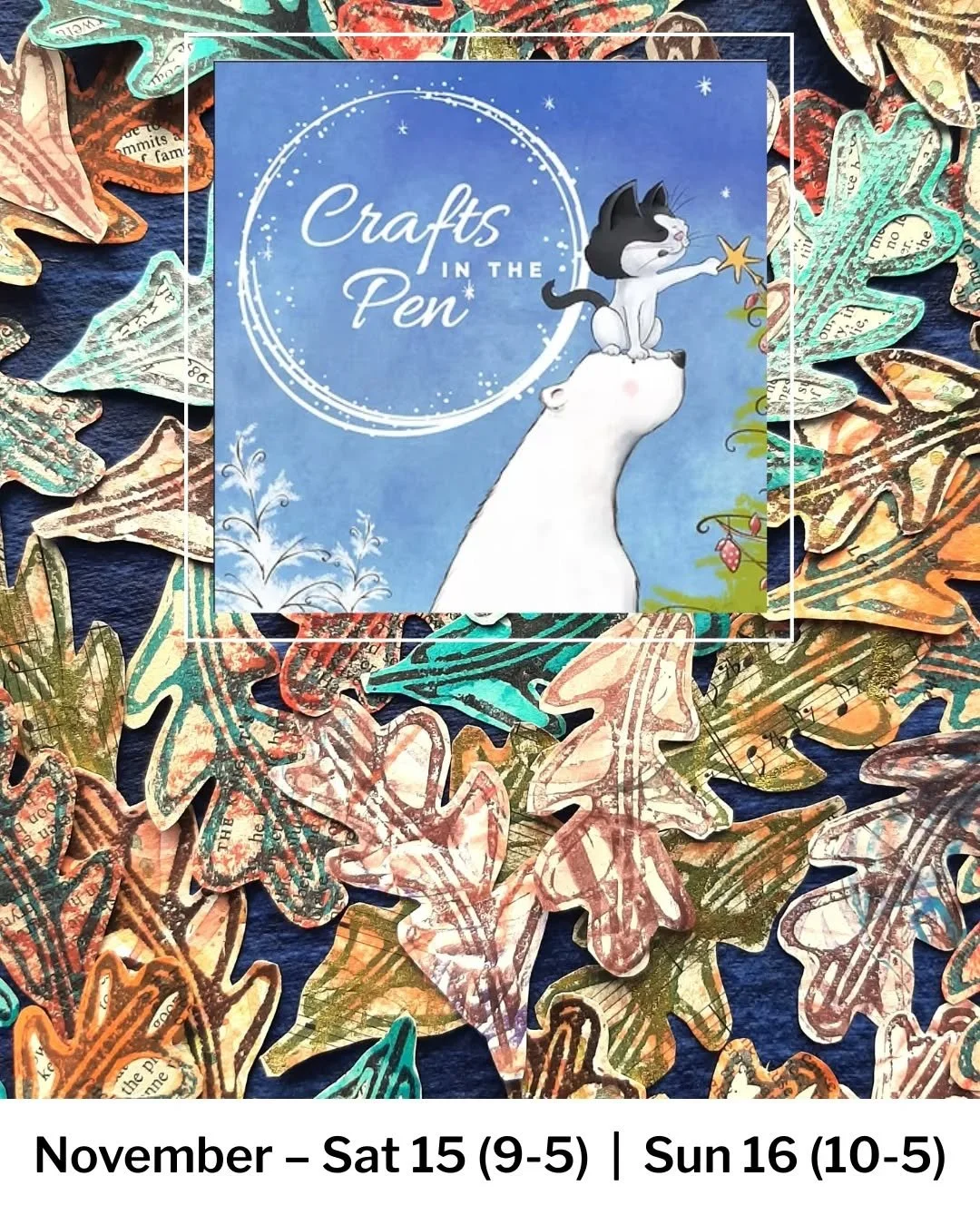 🎄 Two weeks today! 
🎄 Over 200 artists and crafts makers 
🎄 Sort your Christmas shopping here! 
🎄 Beautiful handmade, one-of-a-kind gifts 
🎄 Come and hear the stories behind the artwork 
🎄 Come and see a demonstration of how my #PaperCollages a