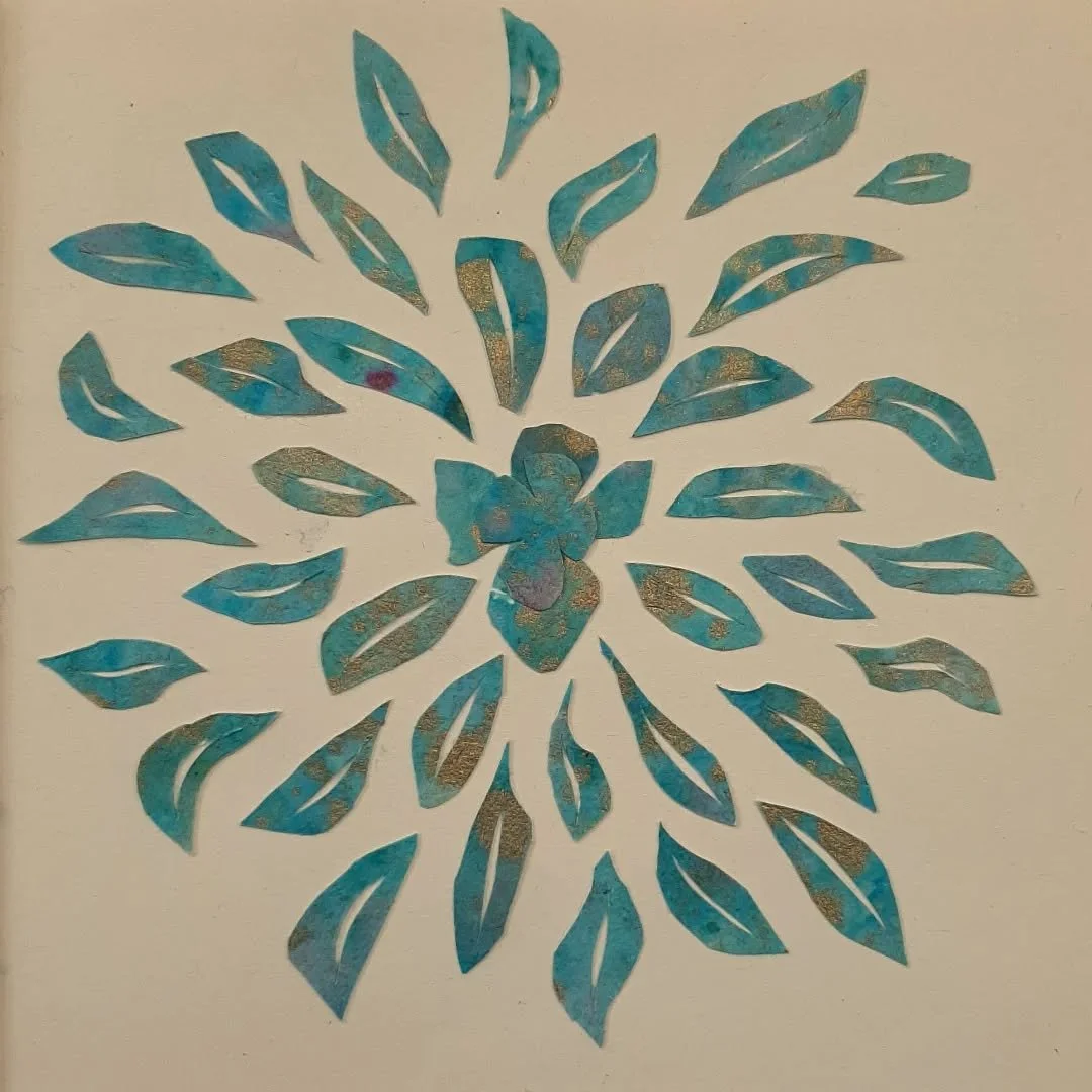 Days 45 and 46 of #DoThe100DayProject 
@dothe100dayproject 
More play and a return to paper collage using the bits cut out from a larger piece. I love using up the off-cuts rather than throwing them away. 

#TheCreativeSpace #MindfulnessAndCreativity