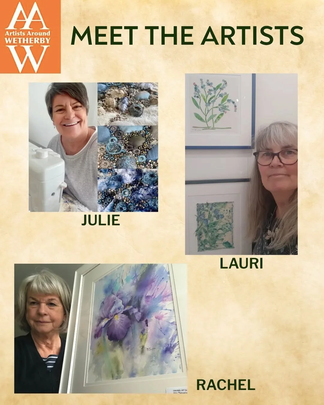 Please say hello to more artists taking place in our current exhibition which is a preview for @artists_around_wetherby Open Studios 6-7 and 13-14 June. 
Here we have 
🎨 @julieatthewsart a textile artist replicating coastal forms and pushing boundar