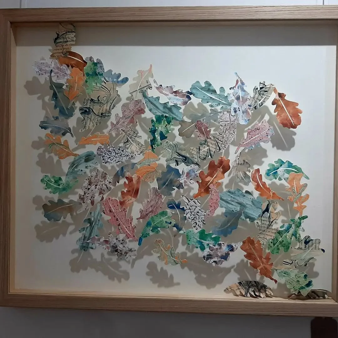 I'm so in love with this piece of papercut #OakLeaves beautifully framed by @wetherbyframing 
It's part of the #TreesAndLeaves exhibition open NOW at #WetherbyGallery 
Come and see for yourself! 
The exhibition launch is Saturday 5th September 4-7pm.