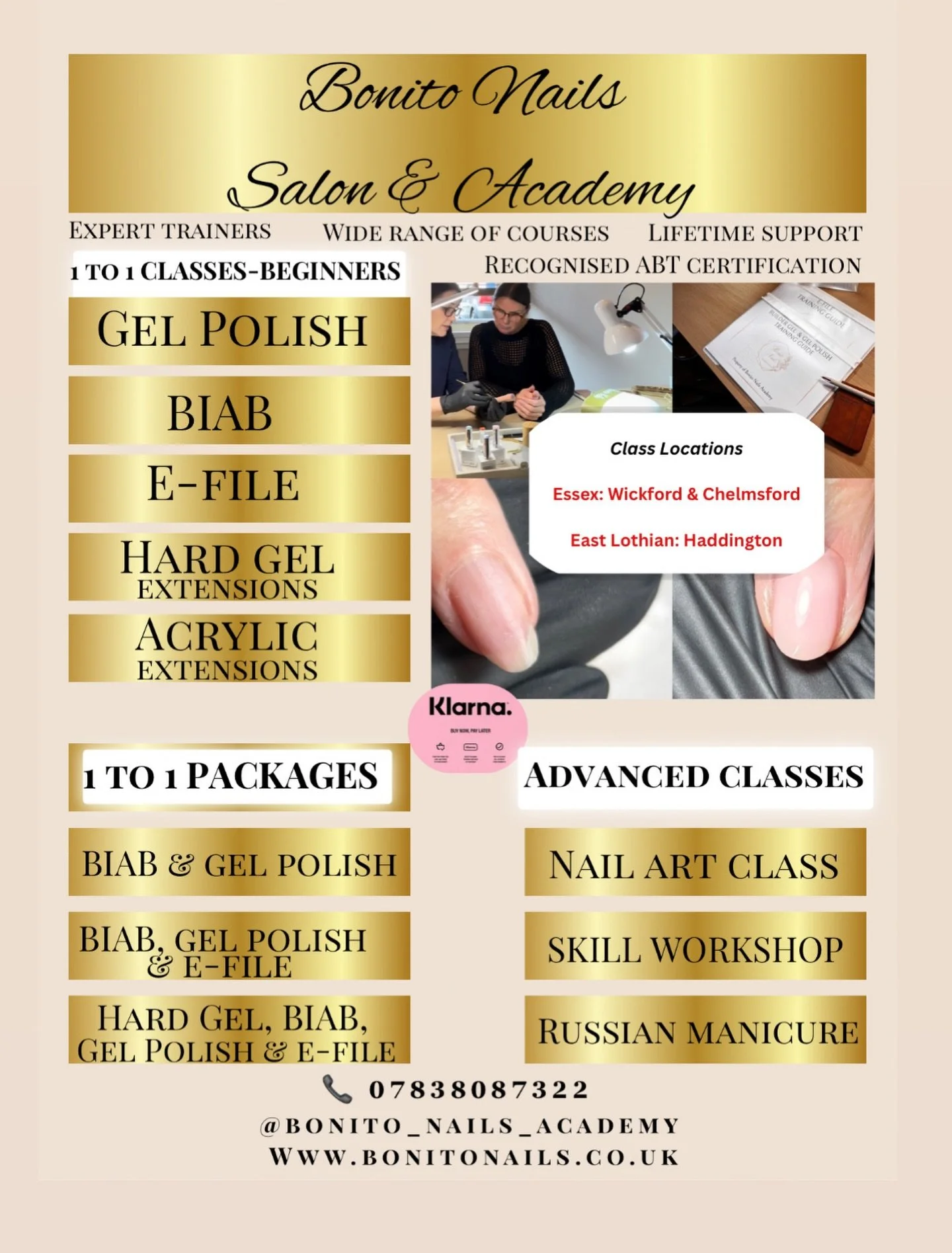All the &lsquo;in person&rsquo; courses available with Bonito Nails. 

Do you want to start your nail journey?

#nailcourse #nailseastlothian #nailsessex #haddington #scotlandnailcourses