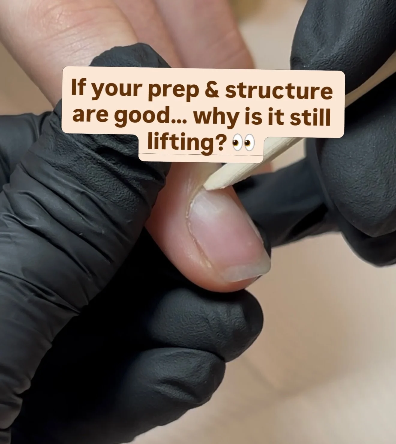 If your nail prep &amp; structure is all good but you&rsquo;re still getting lifting&hellip; this is what you&rsquo;re missing.

You&rsquo;re not opening the cuticle properly.

And no, pushing it back quickly is not enough.

If that cuticle isn&rsquo