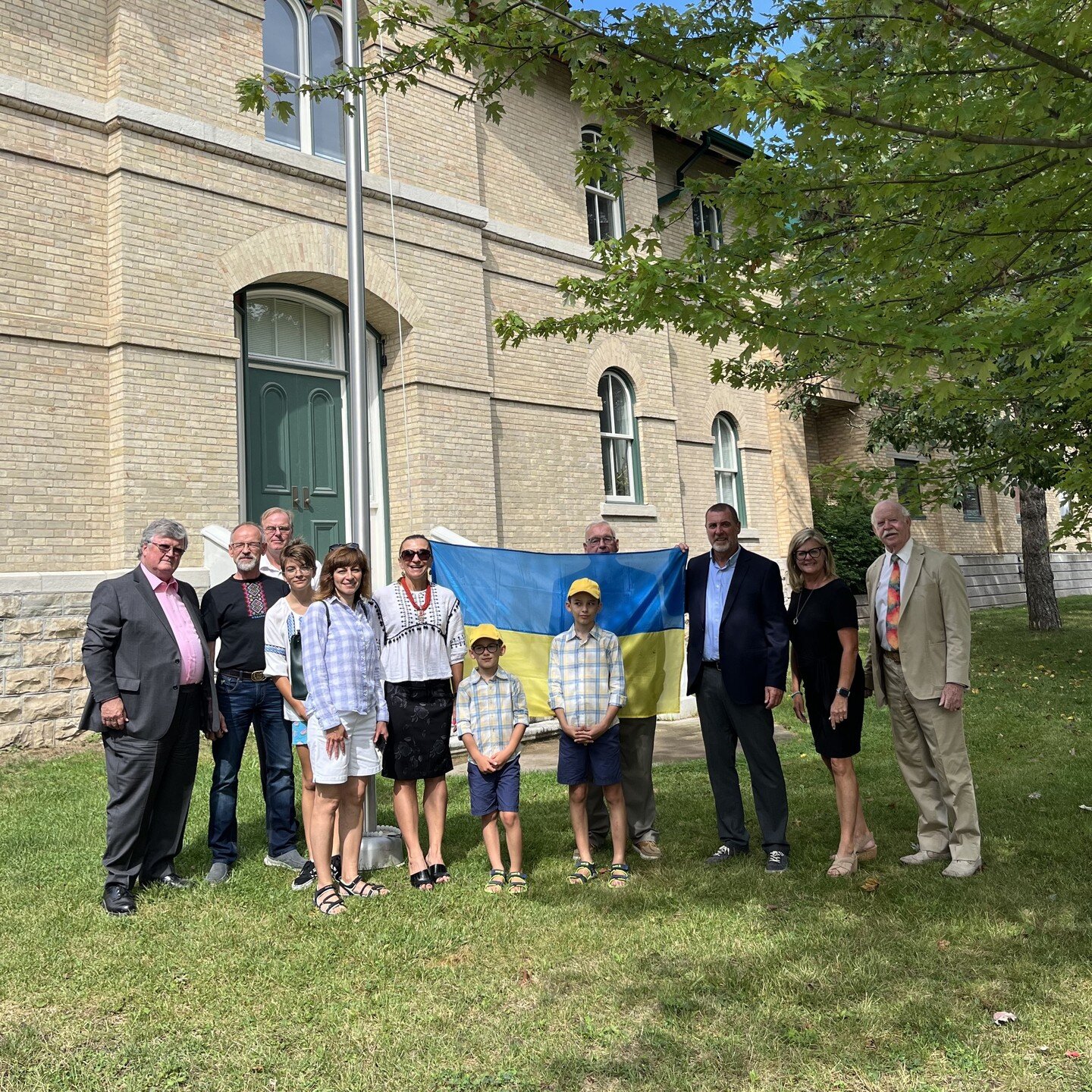 &quot;At City Hall on Tuesday morning, the Mayor &amp; Councillors were joined by Alex Shulyarenko, member of the Ukrainian Canadian Congress (UCC) &amp; his family along with local Ukrainian community members for a flag raising event.

In Ukraine, A