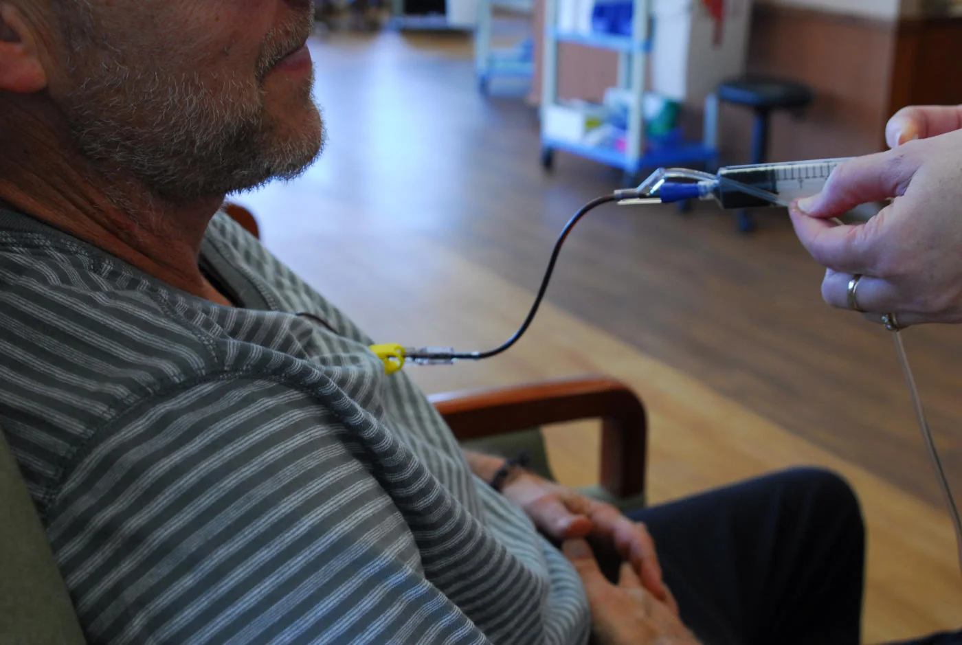 Buck receiving chemotherapy