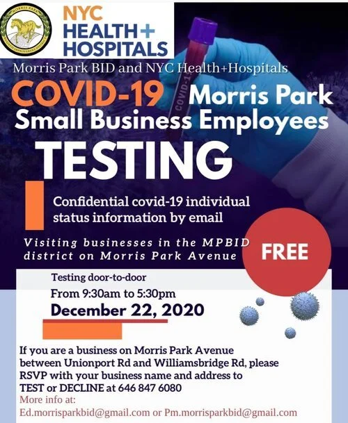 Morris Park Small Business Employees Covid-19 Testing