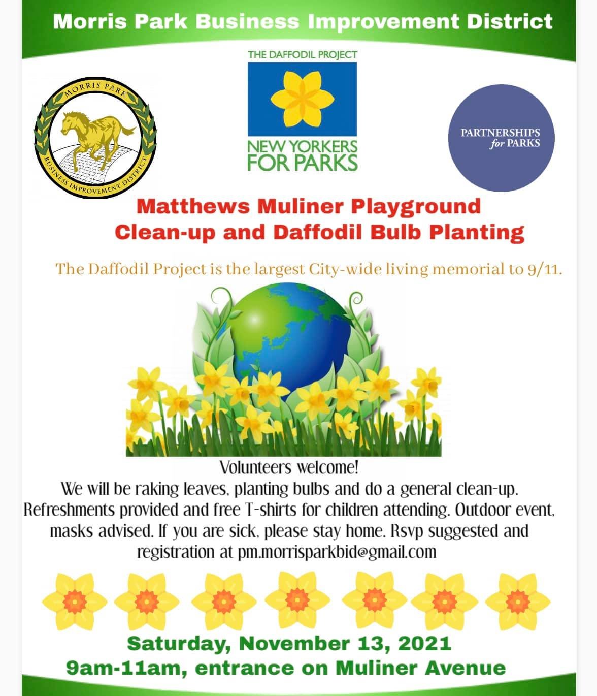 Matthew Muliners Playground Clean-Up & Daffodil Bulb Planting